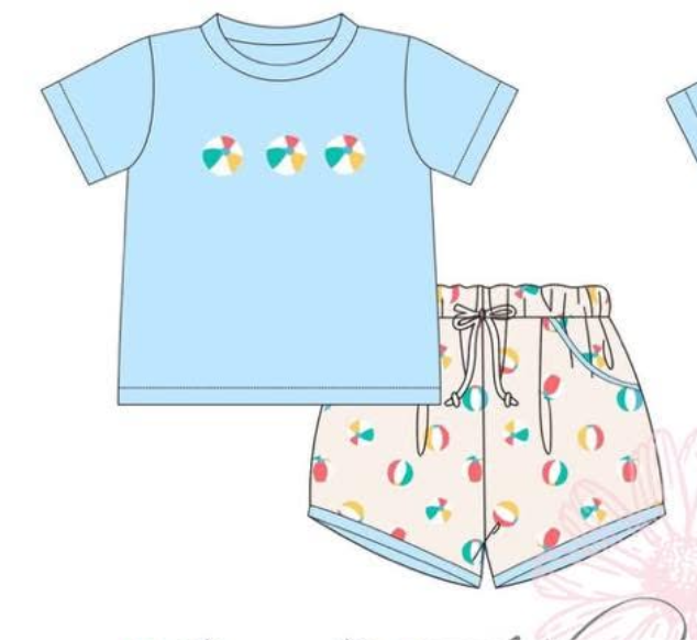 Beach Balls - Boy Short Set