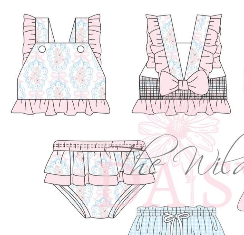 Pink & Blue Swim 2 Piece