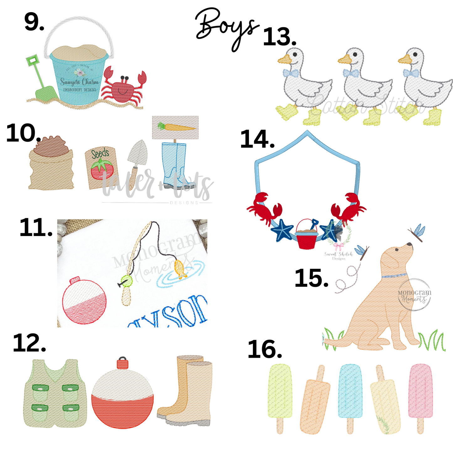 Summer Embroidery - Boys