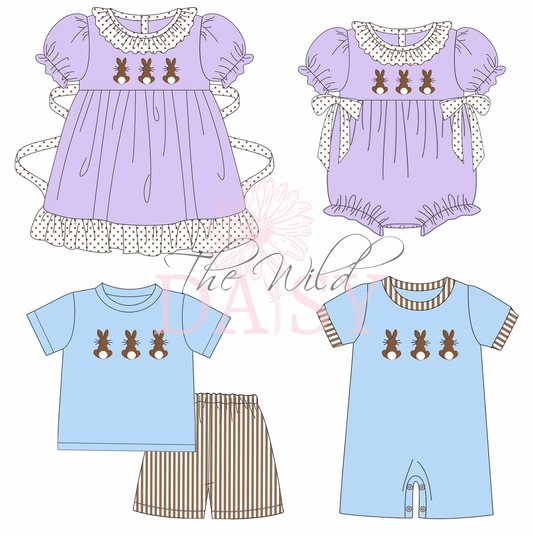 Bunny Trio - Boy Romper