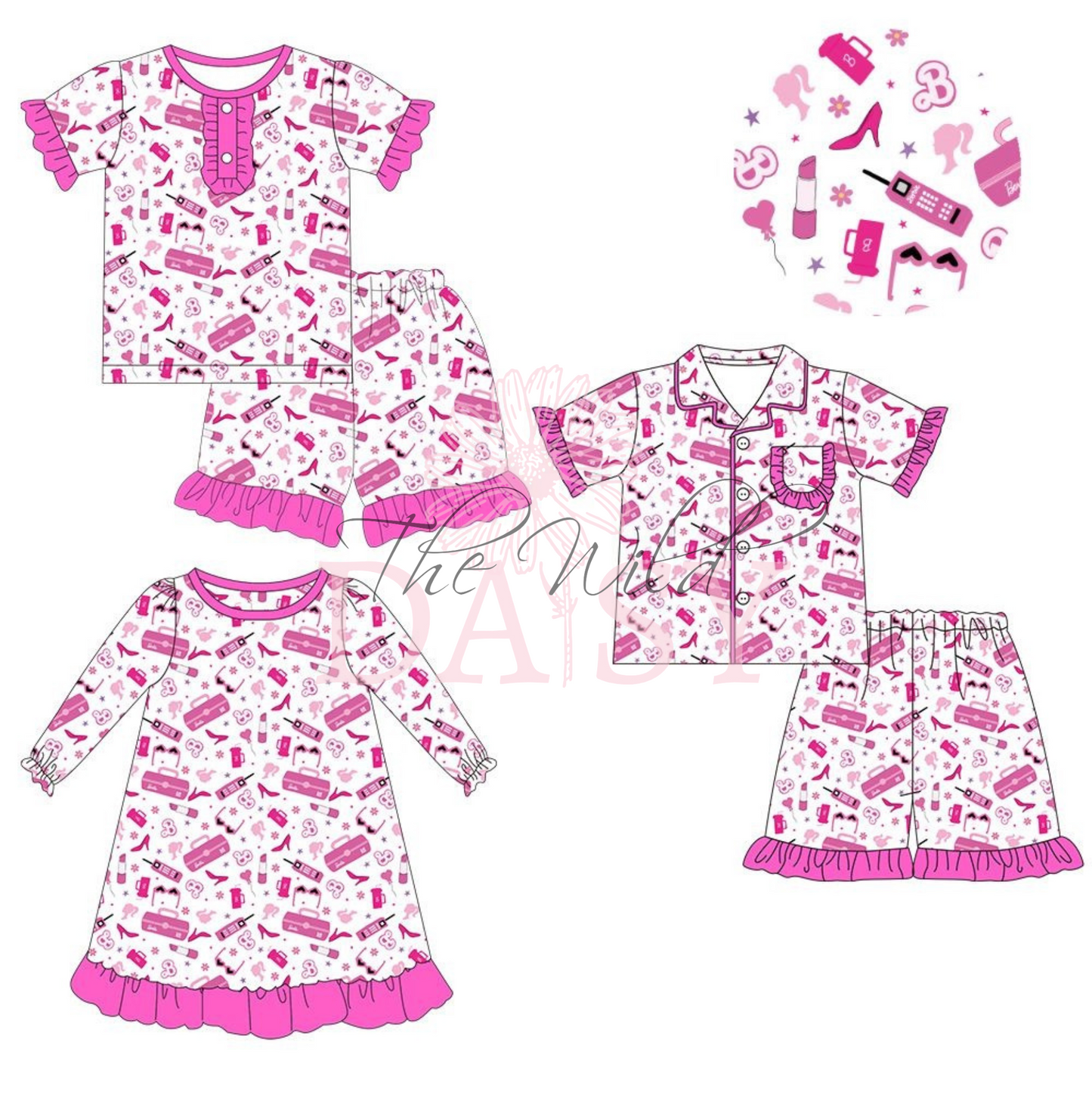 Barbie Jammies - Button Down Set