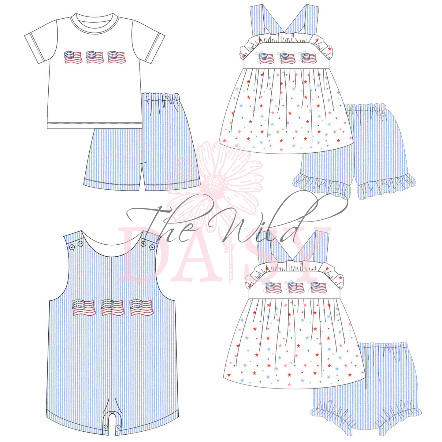 Stars & Stripes - Boy Short Set